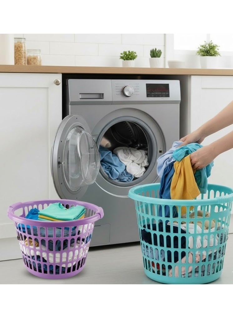 favilla Large plastic laundry basket - 50-liter foldable laundry basket, multi-functional, suitable for bathroom, balcony, and household tidying. - Image 2